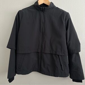 Womens Large NIKE SHIELD Water-Repellent Golf Jacket AV3702 BLACK Vented